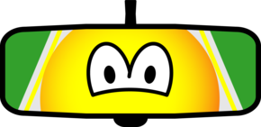 Achteruitkijkspiegel emoticon
